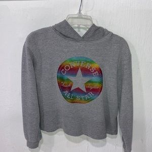 Girls grey converse hoodie